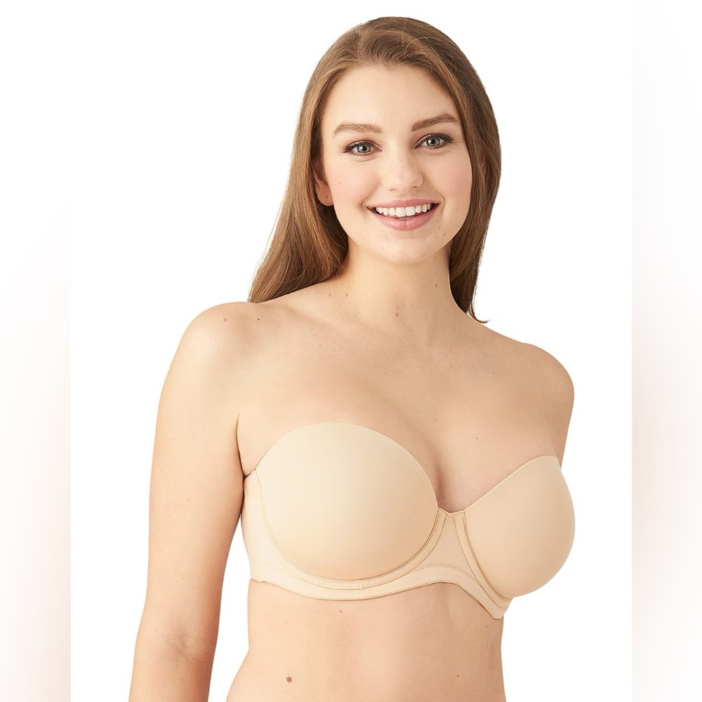 Wacoal Red Carpet Full Figure Strapless Bra Nude Size 38DD NWT